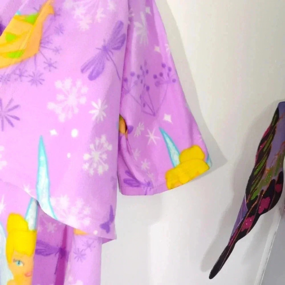 Disney Fairies Tinkerbell Snuggler Robe Blanket with Arms Fairy Tink Cozy - Picture 7 of 17